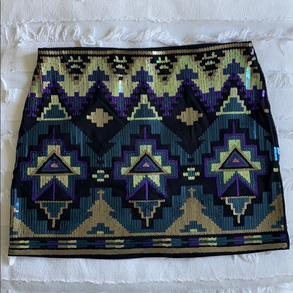 AZTEC SEQUIN SKIRT